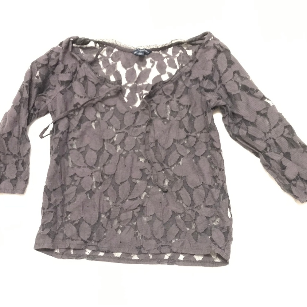 AE Purple/Gray Tunic - perfect for beach coverup